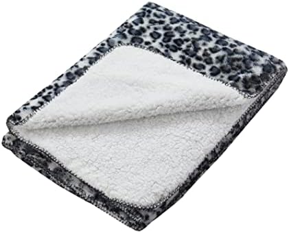 Regal Comfort Faux Fur Sherpa Throw Blanket - 50" x 70" Soft & Plush, Warm & Fuzzy Oversized Twin Velvet Fleece Blanket for All Seasons in Snow Leopard - Image 5
