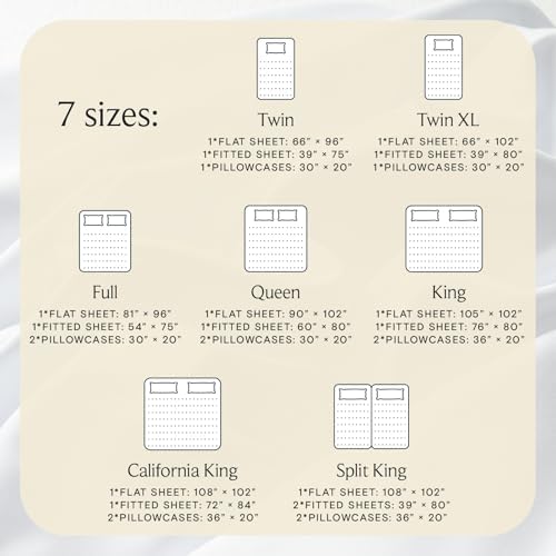 Twin XL Sheets Set, Cooling & Soft Deep Pocket Bed Sheets, 3PC - Image 4