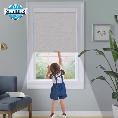 Persilux Cordless Blackout Shades for Indoor Windows, Pull Down Blinds with Valance, Thermal Insulated Fabric, UV Protection Shades for Home and Bedroom (Linen,21" W x72 H) - Image 5