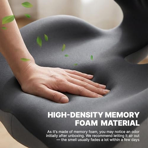 Ergonomic Seat Cushion with L-Shaped Design for Office Chair (Grey) - Image 6