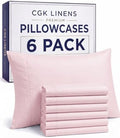Standard Pillow Cases - 6 Pack Pillowcase Covers, 20" x 26" - Lavender Pink by CGKUnlimited