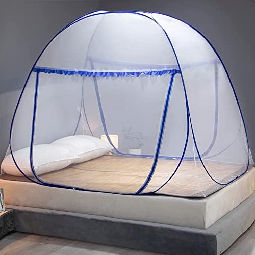 Mosquito Net for Bed, Folded Size 12 inch Portable Camping Travel Mosquito Net, Pop Up Mosquito Tent with Double Entry for King Queen Size Bed (Folded 17 Inch, 47"x75"x57") - Image 2