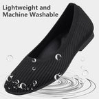 Frank Mully Women's Flats Square Toe Flats Comfortable Slip on Washable Ballet Flats Shoes for Women Dressy Work - Image 5