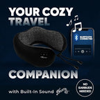 Bluetooth Music Semicircular Neck Pillow Wireless Bluetooth Speaker Suitable Airplane,Bus,Train,Car,Office,and Outdoor Camping for Sleeping, Resting The Best Travel Essentials. (Black) - Image 4