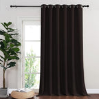 NICETOWN Blackout Curtains & Drapes - Privacy Thermal Efficiency Backdrop Curtains for Bedroom Room Divider Living Room Patio Sliding Glass Door, Wide 80 x Long 144 inch, Toffee Brown, 1 Panel by NICETOWN