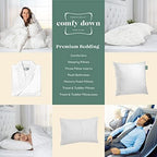 ComfyDown 27x27 Throw Pillow Insert, Down & Feather Fill, 100% Cotton Cover, Made in USA – Premium Soft Decorative Pillow Form Sham Stuffer for Bed, Sofa & Couch - Image 6