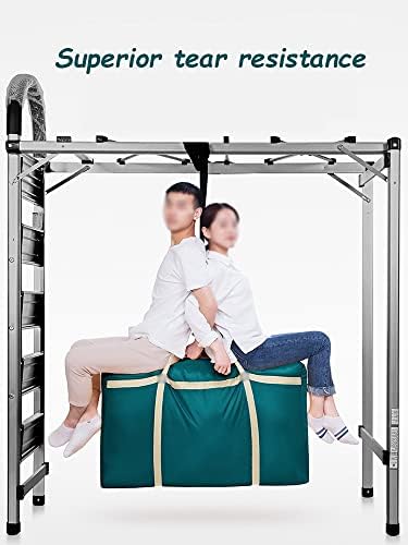 LUXUCURE Large Capacity Storage Bag Folding Luggage Organizer Bag Thickening Oxford Cloth Travel Duffel Bags,Sturdy Moving House Storage Bag (Color : Black, Size : 125L) - Image 5