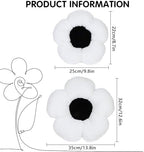 4 Pack Plush Flower Car Headrest Pillow and Lumbar Support Pillow Soft Comfortable Car Headrest Pillow Cute Car Accessories for Car Driving Cute Neck Pillows for Driving Car Decor - Image 2