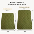BEDSUM Cooling Toddler Comforter, Rayon Made from Bamboo, Olive Green - Image 4