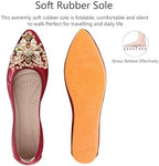 KUNWFNIX Women Ballet Flats Rhinestone Wedding Ballerina Shoes Foldable Sparkly Comfort Slip on Flat Shoes - Image 4