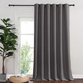 NICETOWN Blackout 102 inch Curtains for Sliding Glass Door, Grommet Thermal Insulated Room Darkening Window Treatment Sound Reducing Drapes for Room Divider, Gray, W80 x L102, 1 Panel by NICETOWN