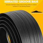 16.5Ft Universal Garage Door Bottom Threshold Seal Strip with 20oz Glue Gel, Weatherproof Rubber DIY Weather Stripping Replacement - Black - Image 4