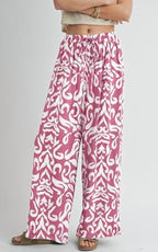 PRETTYGARDEN Womens Pants Elastic Waist Striped Lightweight Palazzo Pant - Image 2