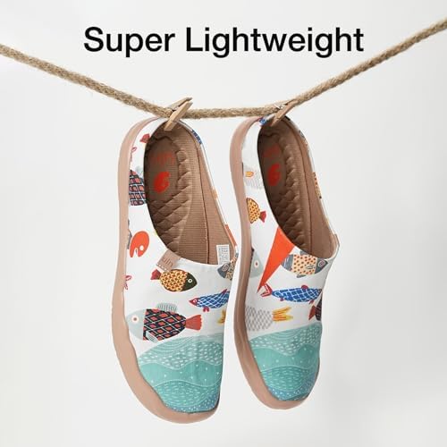 UIN Slipper Woman Travel Art Painted Shoes Wide Toe Casual Home Slip On Mules Malaga - Image 6