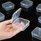 Mini Containers 120pcs Transparent Plastic Jewelry Storage Box Container Portable Earring Ring Earplugs Packaging Case for Quick Identification in Home,Office,Travel Use - Image 3