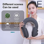 U Shaped Neck Pillow Adjustable Travel Support for Airplane Bus - Image 3