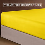 Elegant Comfort Luxury Soft 1500 Premium Hotel Quality Microfiber Wrinkle and Fade Resistant Cozy 6-Piece Bedding Set, Easy All Around Elastic Fitted Sheet, Deep Pocket, California King, Yellow - Image 6