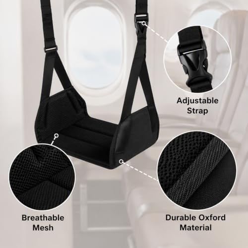 Flight Travel Combo - Plane Seat Footrest - Compression Bags - Strap - Image 4