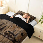 Erosebridal Camo Camper Comforter Set Rv Camping King Bedding Sets for Boys Girls Kids Rustic Farmhouse Camouflage Stone Comforter Woodland Adventure Quilt Duvet 3 Pcs - Image 5