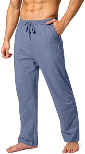 Pudolla Men's Cotton Yoga Sweatpants Athletic Casual Pants with Pockets by PudollaSports