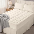 OLANLY California King Quilted Fitted Mattress Pad, 72" x 84", Ivory White by OLANLY