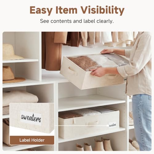 StorageWorks 5 Inch Low Profile Under Bed Storage Containers with Clear Lid - Image 3