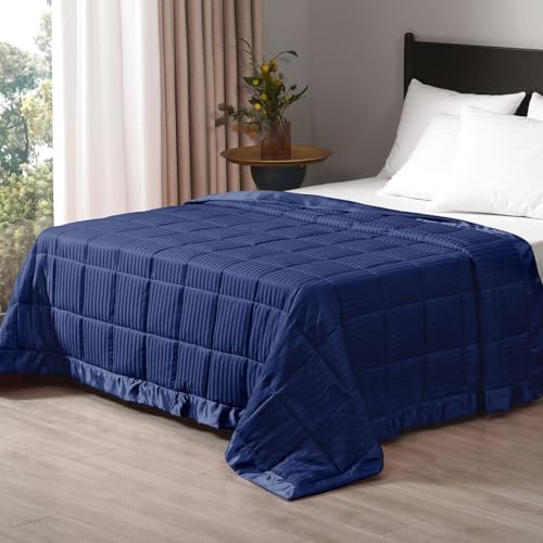 downluxe Down Alternative Blanket for Bed, Glass Beads, King, Navy by Downluxe