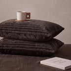 Bedorm Faux Fur Pillowcases Set of 2 Queen Size Plush Fluffy Pillow Cover Dark Brown, Zipper Closure - Image 5