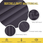 NICETOWN Blackout Curtains for Living Room Bedroom - Sliding Patio Door Insulated Blackout Drapes, Extra Wide Curtain for Villa/Hall/Parlor (100 inches W x 84 inches L, Greyish Purple) - Image 3