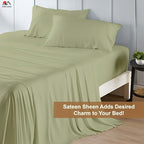 ARlinen 4 Piece RV Bunk Sheets 42 x 80, 10-Inch Deep Mattress, Sage - Image 7