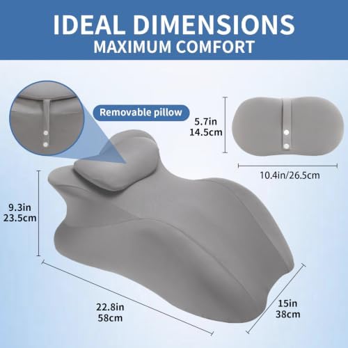 Intimacy Pillow & Sweet Spot Pillow for Couples – Ergonomic Memory Foam Cushion, Multi-Use Wedge Pillow for Daily, Breathable Removable Cover, High-Density Foam, Ideal for Bedroom (Grey) - Image 2