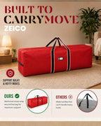 ZEICO Extra Large Moving Bag, Heavy Duty Tote with Zipper & Handles, Red - Image 6
