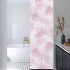 Window Privacy Film Frosted, Pink Yellow Palm Trees Tropical Reusable Static Cling Window Tints, Summer Beach Botanical Heat Control Windows Films for Offices, Balcony, 29.5 x 118 Inches - Image 3