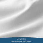 Moonsea Deep Pocket King Sheet Set - 6 Piece Bed Sheets King Size - White - Image 2
