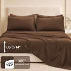 FUANNA Brown Twin Comforter Set 5 Pieces, Bed in a Bag Soft Bedding Sets - Image 5