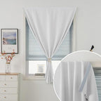 Blackout Curtains for Bedroom Sticky Curtain Blackout Window Cover Self Adhesive Curtains Rod No Drillng, 47" W X 71" L, Light Grey, 2 Panels - Image 2