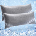 Tudomro 2 Pack Cooling Body Pillow Cases for Hot Sleepers, 20 x 54 Inch Long Cooling Pillow Covers with Hidden Zipper, Soft Breathable Cool to Touch Pillowcases for Night Sweats(Grey) by Tudomro