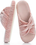Chantomoo Slippers for Women Memory Foam House Bedroom Corduroy Bow Crossbands Slipper Shoes Comfy Trendy Gift Slippers by Chantomoo