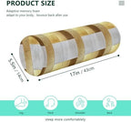 Outdoor Bolster Pillow Neck Roll Pillow Round Pillow for Back Cylinder Throw Pillows Cylinder Pillow Covers with Zipper Gold Stripe - Image 3