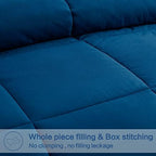 EASELAND Oversized King Down Alternative Comforter, Navy, 98x116 - Image 3
