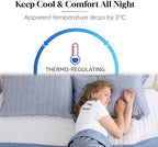 CHOSHOME Cooling Pillow Cases Zipper Pillow Covers Q-Max > 0.45 Zippered Pillowcases for Hot Sleepers, Soft, Breathable, Skin-Friendly, 4 Pack (Standard, 20"x26", Blue) - Image 3
