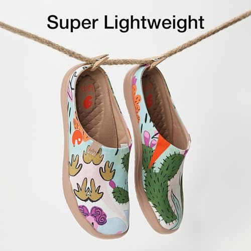 UIN Slipper Woman Travel Art Painted Shoes Wide Toe Casual Home Slip On Mules Malaga - Image 5