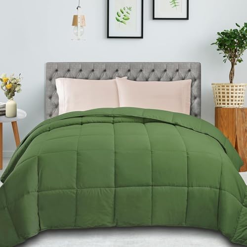 SUPERIOR All Season Down Alternative Comforter, King, Terrace Green - Image 2