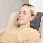 WdFour Headrest, Neckroll Pillow, Support Cushions for Neck, Back or Foot for Sofas, Recliners, Office Chairs, Massage Chairs, Neck Pain Relief and Cervical Support. (Gray, 17" Wx2.7 D) by Wdfour