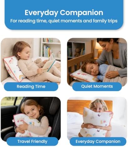 Toddler Pillow with Pillowcase, 13x18 Ergonomic Kids Travel Pillow with Rayon from Bamboo Jersey Knit Cover, Soft & Breathable, Machine Washable, for Toddlers 2-5 Years (Fairy Design) - Image 5