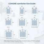 COHOME All-Season Oversized Queen Size Comforter Duvet Insert - Dark Grey - Image 7