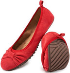 Ecetana Comfortable Ballet Flats for Women: Lightweight Cushioned Foldable Slip-On Work Shoes with Memory Foam - All Day Walking Comfort - Dressy Flats for Office Business by Ecetana