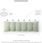Pat. Pend. Body Pillow for Side Sleepers, 39 Inch, Celadon Green - Image 5