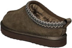 Litfun Women's Genuine Suede Fur Lined Slippers Fuzzy Winter House Shoes - Image 5