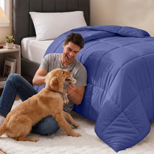 Utopia Bedding Twin Comforter, Duvet Insert, Slate Blue, 64 x 88 Inches - Image 6
